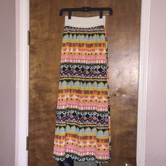 Rue21 Tribal Print Flowy Maxi Skirt - Picture 3 of 5